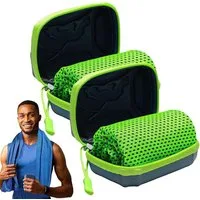 nsihing Sporthandtuch 2 Pack Kühltuch Mit Aufbewahrungsbox, 80x30cm Handtuch, (2-St)