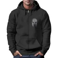 Neverless Sweatjacke Zip-Hoodie Herren Sparta Sweatjacke Kapuze Print Aufdruck Motiv