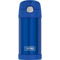 THERMOS Isolierflasche FUNTAINER STRAW BOTTLE, doppelwandiger Edelstahl, spülmaschinenfest, 0,35l, mit Silikonstrohalm, absolut dicht