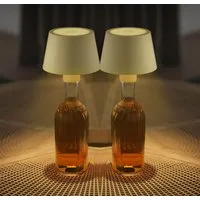 Northpoint LED Außen-Tischleuchte Flaschenlampe mit Touchsensor & Akku Dimmbar