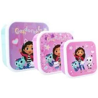 Gabby's Dollhouse Lunchbox 3in1 Brotdose für Kinder ideal für Schule und Ausflüge