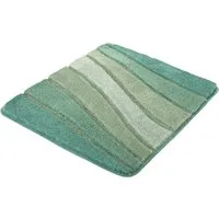 Kleine Wolke Badematte Ocean, Badvorleger, Badezimmer Teppich, Höhe 21 mm, rutschhemmend beschichtet, fußbodenheizungsgeeignet, Kunstfaser, rechteckig, Badteppich, Wellen Design, mit Farbverlauf, Hoch-Tief Effekt, waschbar