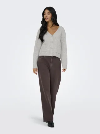 ONLY - ONLRENE LIFE LS CARDIGAN CC KNT Light Grey Melange - Gr. - L