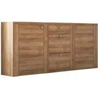OTTO home Sideboard Larona, zeitlose Kommode mit 2 Türen, 3 Schubkästen, Türkommode, Höhe 84 cm, viel Stauraum, Anrichte mit dekorativer Rahmenoptik