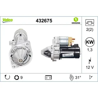 Valeo Starter 1,3 kW Daewoo Mercedes Ssangyong VW