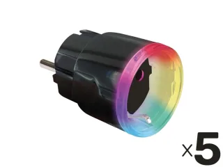 SHELLY WLAN-Steckdose Plus Plug S, 12 A, Messfunktion, schwarz, 5 Stück