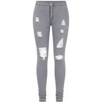 GIRL VIVI Skinny-fit-Jeans — Damen Skinny Jeans mit Destroyed Details im modernen High Waist Look