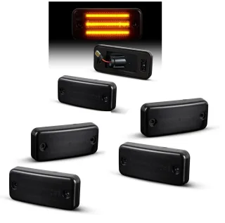 6x LED Seitenmarkierungsleuchten Seitenmarkierungs Leuchten Seitenbegrenzungsleuchten Schwarz für DAF 45 55 65 75 85 95 105 Modelle ab 1998-