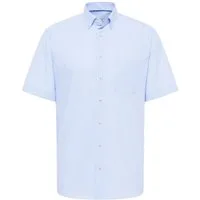 Eterna Kurzarmhemd 4184-C18U, gestreiftes Popeline Hemd mit Brustasche, Modern Fit