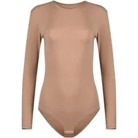 Evoni Body für Damen Langarm Blusenbody mit Rundhals
