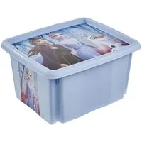 keeeper Aufbewahrungsbox Keeeper Twist Stack Box 1,0L Disney Frozen transparent stapelbar, Stapelbar durch Twist-System