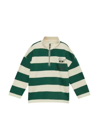s.Oliver - Sweatshirt creme/grün - Gr. - 122