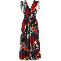 ITALY VIBES Sommerkleid - sommerliches Viskose Maxikleid mit Tropical Print für Damen