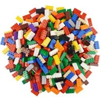 LEGO® LEGO® 2x4 Steine Bausteine Gemischt Bunt - 3001 NEU! Menge 500x Spielbausteine, (Bausteine, 500 St., Kreativ-Set), Made in Europe