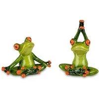 formano Dekofigur Formano Frosch sitzend in Yoga-Haltung