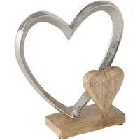 BOLTZE GRUPPE GmbH Dekoobjekt Dekoaufsteller Carolyn Herz Aluminium Hochzeit 22 cm