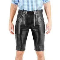 BOCKLE Boxershorts Bockle® Zimmermann Shorts Lederhose Zimmermann Leder Shorts