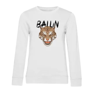 Tiger Sweater von Ballin Est. 2013 in der farbe Weiss und in größe S.