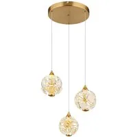 GLOBO LIGHTING LED Pendelleuchte VIRINA, LED fest integriert, Warmweiß, Hängelampe/Hängeleuchte/Wohnzimmer/Esstisch/elegant