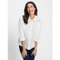 Witt Klassische Bluse Baumwoll-Bluse 3/4-Arm