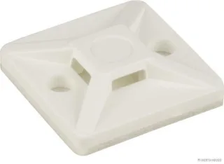 HERTH&BUSS Befestigungssockel, Kabelbinder, mit Klebefolie, 19 x 19 mm, 10 Stück - 50265716066