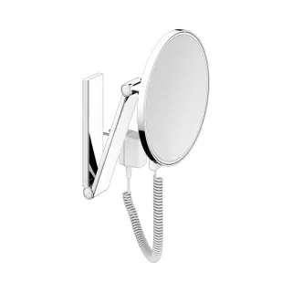 Keuco Kosmetikspiegel iLook_move 17612019001 5-fach Vergrößerung, Ø 212 mm, Wandmodell, beleuchtet, chrom
