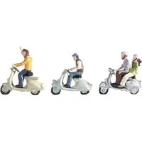 NOCH Modelleisenbahn-Figur H0 Figuren Motorrollerfahrer 15910