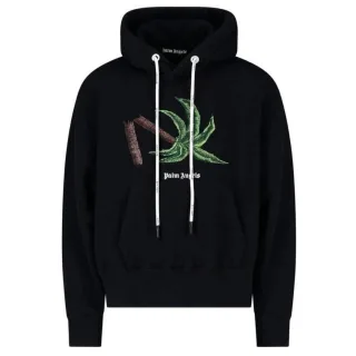 Palm Angels Gebrochene Palme Schwarzer Hoodie