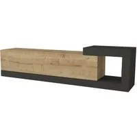 en.casa Lowboard, »Luhanka« 150x30x39 cm Eicheoptik / Anthrazit