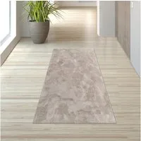 TeppichHome24 Teppich Teppich beige weich pflegeleicht saugrobotergeeignet für Wohnbereiche, rechteckig