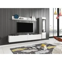 Home affaire Wohnwand VERA I, Vitrinen Türanschlag links/rechts wechselbar, (Komplett-Set, 3-St), Vitrine mit Verglasung, stehend und hängend, inklusive Beleuchtung