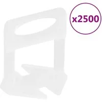 vidaXL Nivelliersystem Fliesen-Nivellierclips 2500 Stk. 1 mm