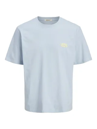 JACK&JONES - JORTAVIRA TYPE BACK TEESS CREW NECK OC25 skyway - Gr. - L