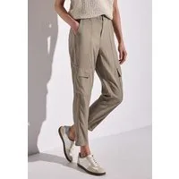 STREET ONE Paperbag-Hose im Cargo-Look