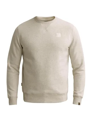 PME Legend - soft fleece sweat Bone White Melee - Gr. - L
