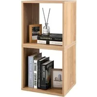 KOMFOTTEU Regalwürfel Aufbewahrungsregal, 2er Set, stapelbare Bücherregal