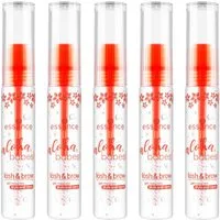 Essence Augenbrauen-Gel aloha, babes! lash & brow gel mascara, 5-tlg., Definierte Wimpern und Augenbrauen mit pflegendem, transparentem Gel.