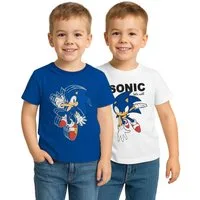 United Labels® T-Shirt Sonic the Hedgehog T-Shirt Oberteil Shirt kurzärmlig (2er Pack)