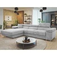 MIRJAN24 Ecksofa Torezio Mini, mit Bettkasten und Schlaffunktion, Einstellbare Kopfstützen, 280x170x70-90 cm