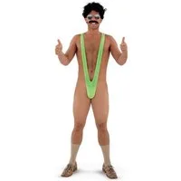 Goods+Gadgets Kostüm Borat Mankini – Männer Mankini Tanga Badehose & Party Swimwear, C-String Tanga Badehose
