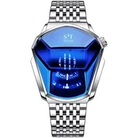 S&T Design Quarzuhr Herren Uhr Edelstahl Armbanduhr Herrenuhr, (Geschenkebox (Etui), inkl. Armbandkürzer & Etui), Männer Uhr 3Bar Wasserdicht Analog Geschenk
