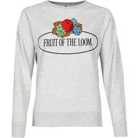 Fruit of the Loom Sweatshirt leichtes Damen Sweatshirt mit Vintage-Logo