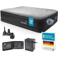 Skandika Luftmatratze Sveja Flex / Plus / Premium, selbstaufblasend mit Pumpe, (Unterseite rutschhemmend, Oberseite: Soft-Touch, beflockt), 300 belastbar, Tragetasche, Kabelfach, Luftkammersystem 6 Kammern