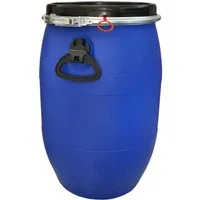 Plasteo Regentonne 60 Liter Weithalsfass mit Spannverschluss, IKG Gütezeichen