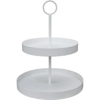 Grafelstein Etagere Etagere LENJA weiß aus Metall modernes Design 2-stöckige Metalletagere