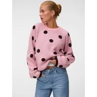 Vero Moda Rundhalspullover VMLIV LS KNIT EXP EXP Kunstfaser
