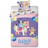 BrandMac Babybettwäsche Bluey Einhorn Baby Bettwäsche Set 2 tlg. 100x135 cm 40x60cm Baumwolle, 2 teilig, Langlebig