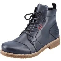 Rieker Schnürstiefelette Blockabsatz, Schnürboots mit modischen Ziernähten