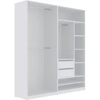 Marmex Möbel Mehrzweckschrank TRES SET C/B offener Garderobenschrank Kleiderschrank 2 Schubladen (3-St) viel Stauraum, Ankleidezimmer, drei Kleiderstangen