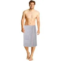 Betz Kilt Herren Saunakilt Frottee mit Klettverschluss, wadenlang, Baumwolle, Klettverschluss, Klettverschluss, Gummizug